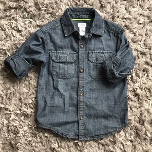 Carter’s Toddler Boys 3T Denim Dress Shirt